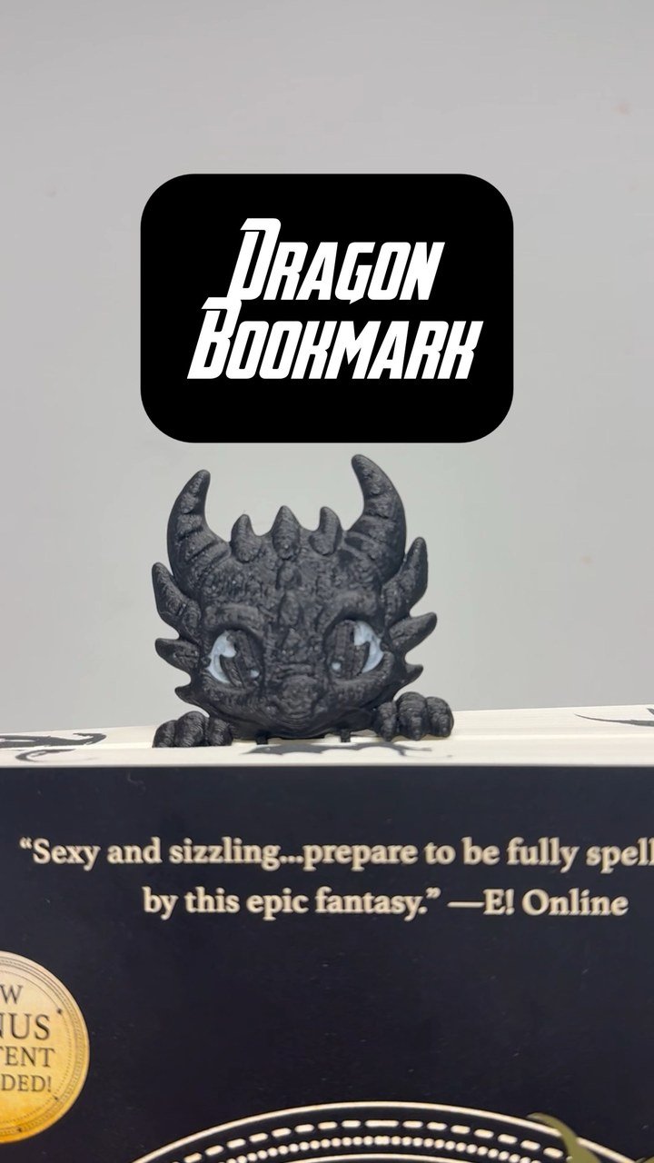 Peeking Baby Dragon Bookmark (AMS Ready)