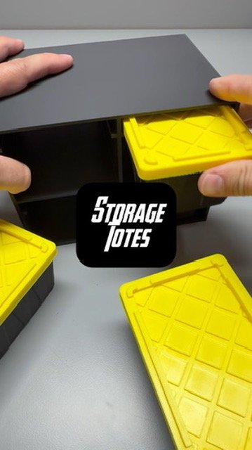 Weathertight Stackable Storage Totes + Rack (Garage Organization)