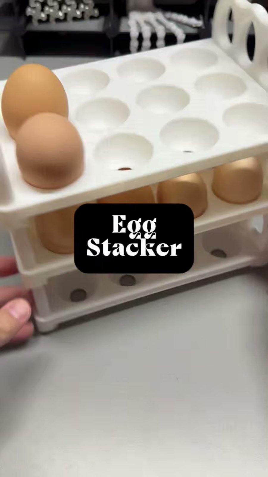 StackEgg — Stackable Egg Rack (fresh eggs)