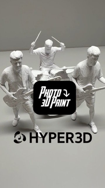 Full drum kit to printable splittable 3D model (Rodin AI)