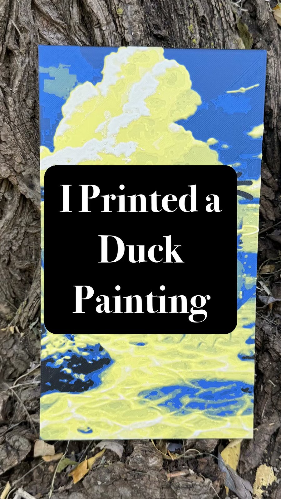 3D printed painting of a duck (HueForge)